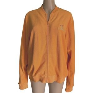 Sope Creek Terry Cloth Full Zip Jacket XL Pier Sixty-Six Palm Tree NWT